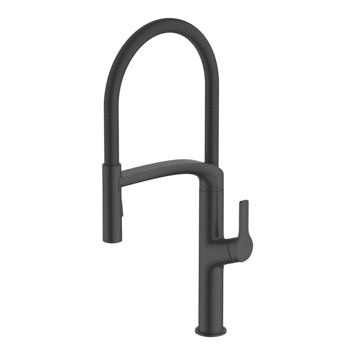 Swirl Kitchen Tap Mixer Pull Out Matt Black Single Lever Zinc Modern Faucet - Image 1