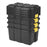 Essentials Storage Trunks 49Ltr Plastic Black Yellow Wheels Heavy Duty 4 Pack - Image 1