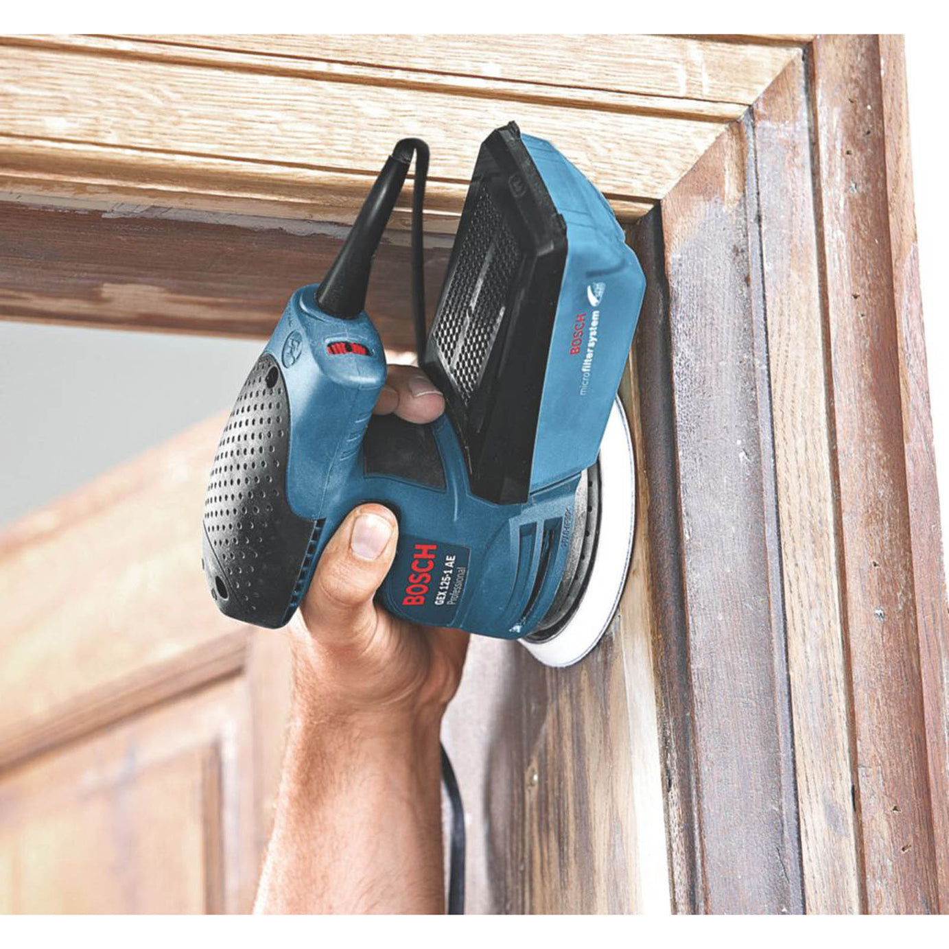 Bosch Random Orbit Sander Electric GEX125-1AE 125mm Ergonomic Compact 250W - Image 4