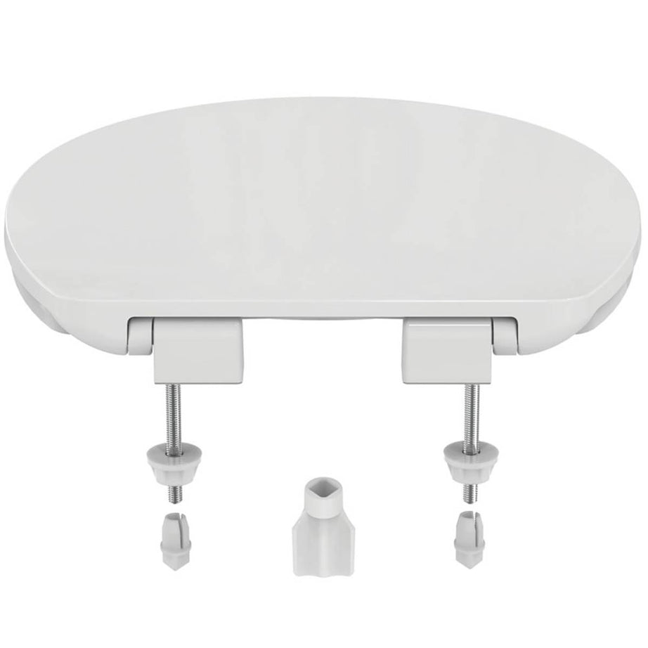 Armitage Shanks Toilet Seat and Cover S21 Soft-Close Duraplast White Round - Image 4