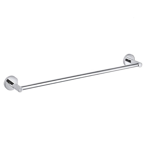 Bathroom Towel Bar Holder Chrome Plated Brass Single Contemporary 66 x 6 x 9.5cm - Image 1