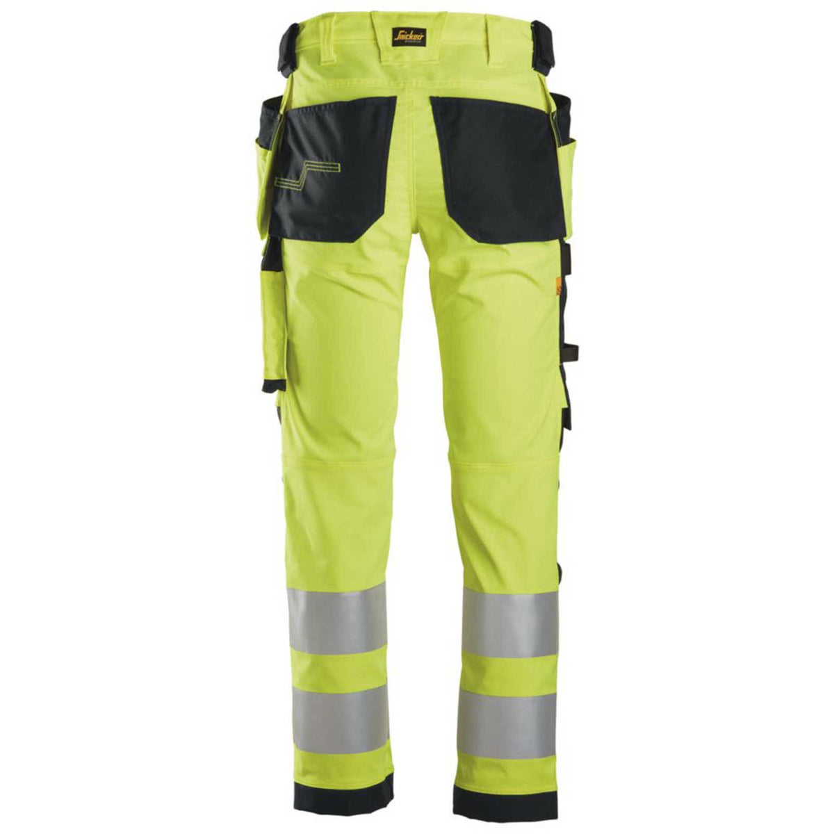 Snickers 6243 Hi-Vis Work Trousers Yellow 38" W 32" L - Image 4