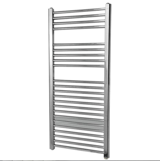 Flomasta Electric Towel Radiator Chrome Flat Bathroom Warmer 250W (H)110x(W)50cm - Image 1