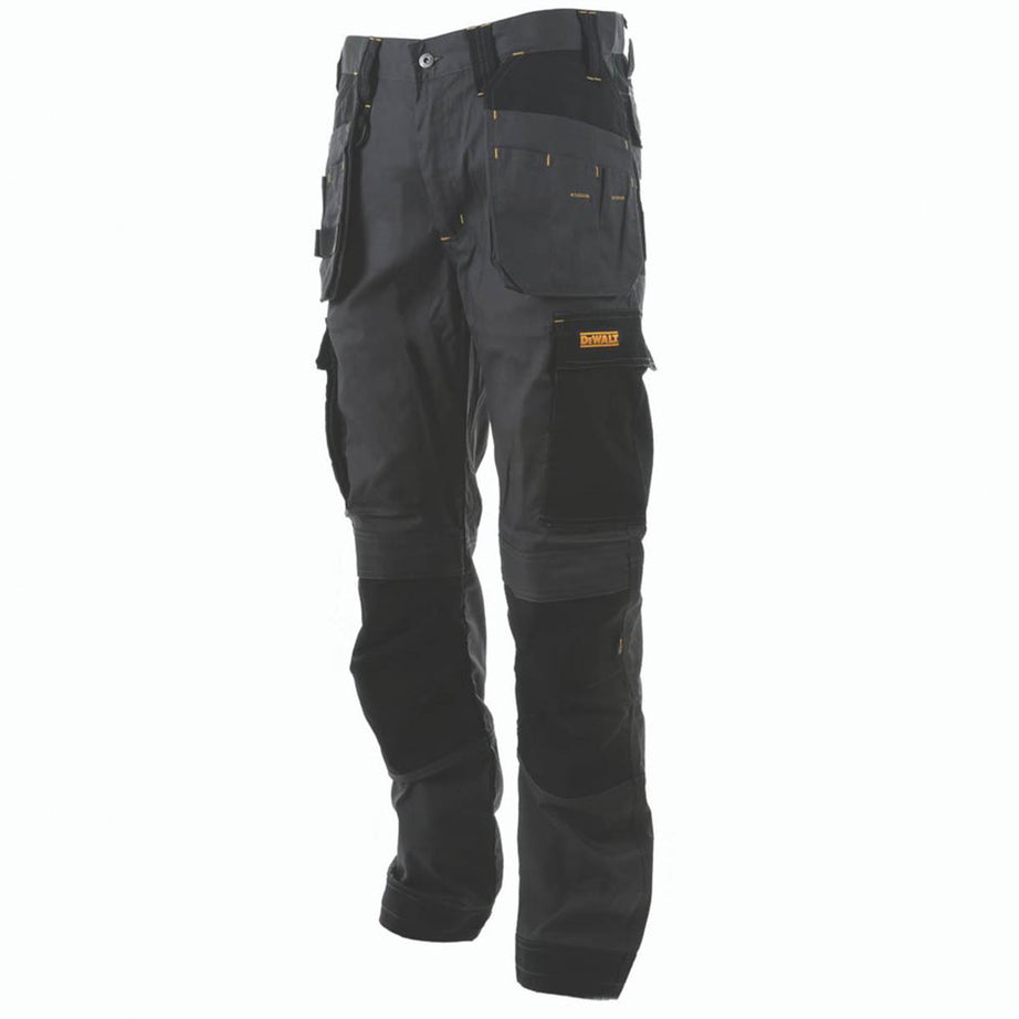 DeWalt Work Trousers Mens Slim Fit Grey Multi Pocket Cargo Stretch 32"W 31"L - Image 4