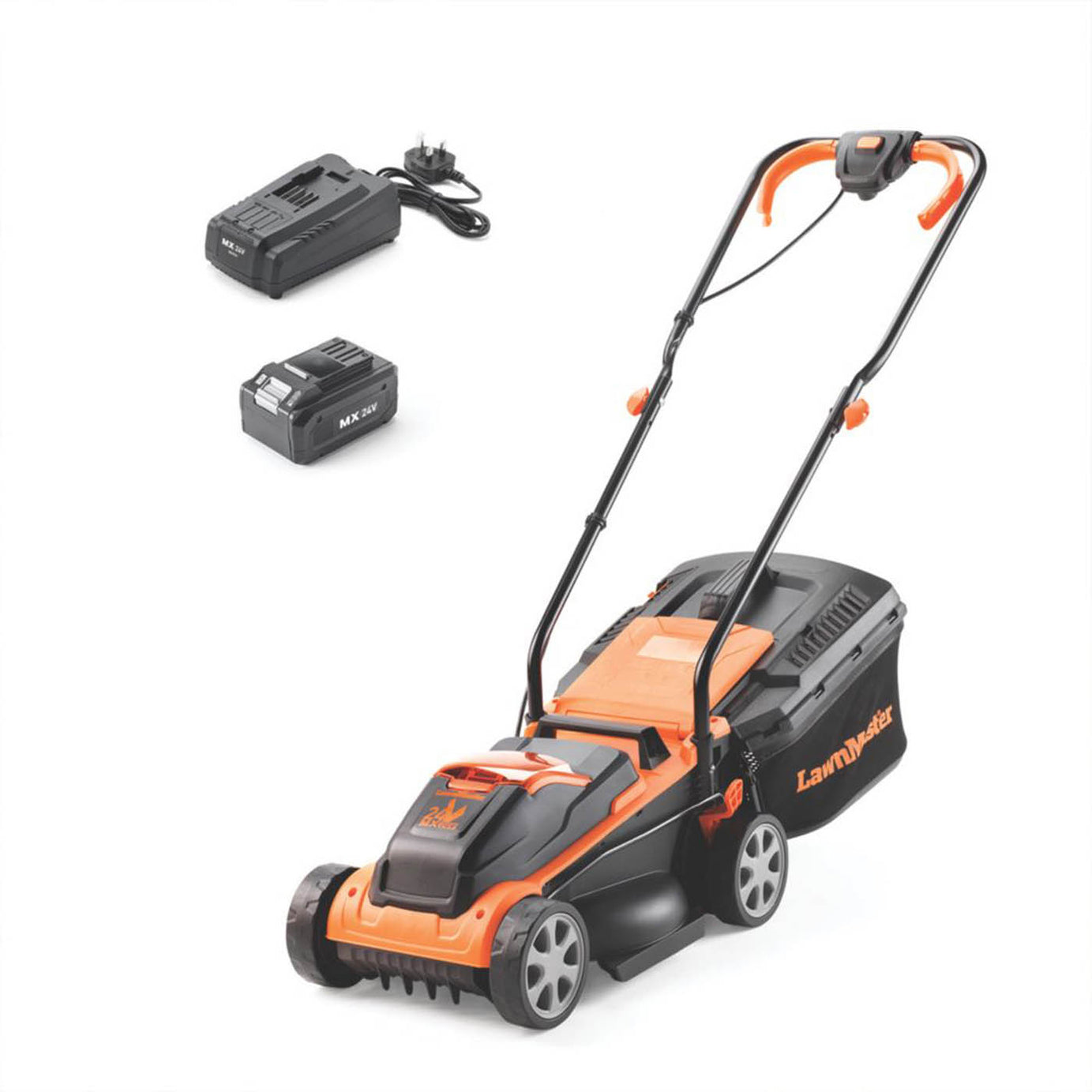 LawnMaster Rotary Lawnmower CLM2432K-01 Cordless 24V 32cm 4Ah Battery - Image 1