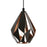 Pendant Ceiling Light Diamond Shape Black/Copper Metal Geometric Vintage Modern - Image 2