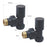 Towelrads Radiator Valve Angled Black Tight Shut-Off Bathroom 15mm Pack Of 2 - Image 1