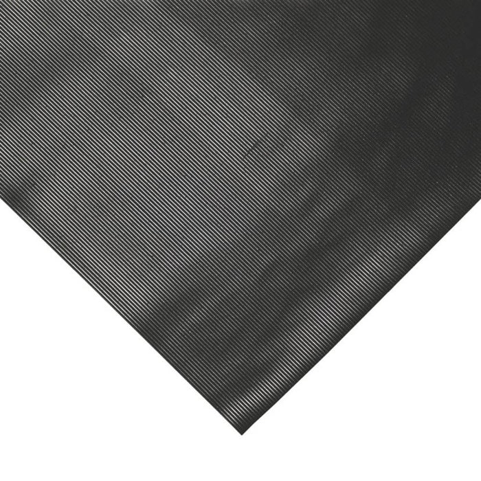 Non-Slip Floor Mat UV-Resistant Black Industrial Rubber Safety Surface 5 x 0.9M - Image 1