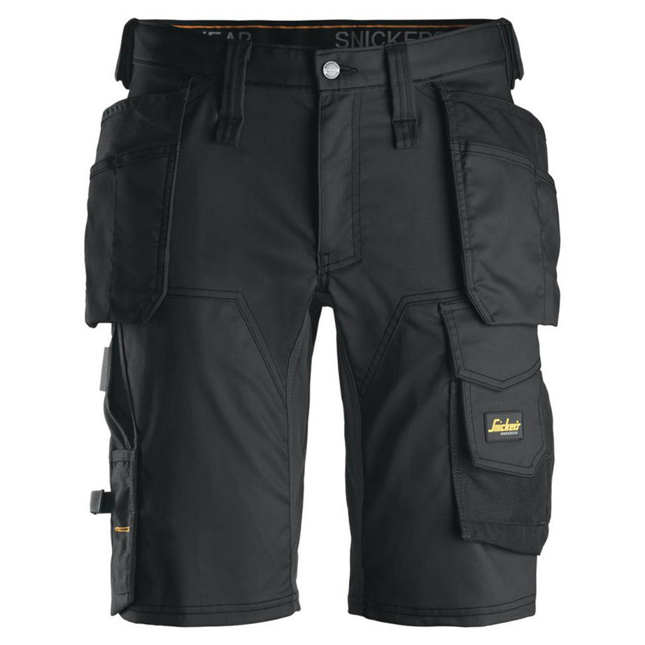 Snickers Work Shorts Mens Black Stretch Breathable Multi Pockets Cargo 38"W - Image 1