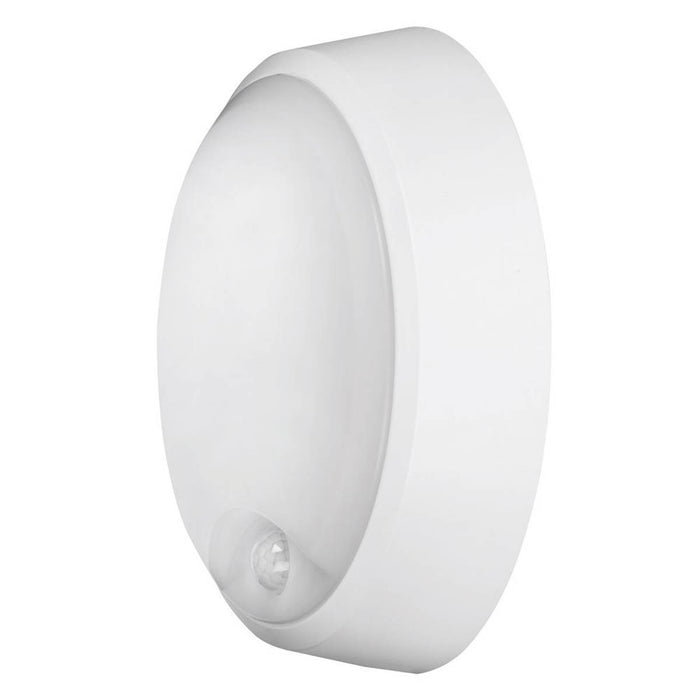 Outdoor LED Bulkhead Round Wall Ceiling With PIR Sensor White 12.5W 1100lm - Image 2