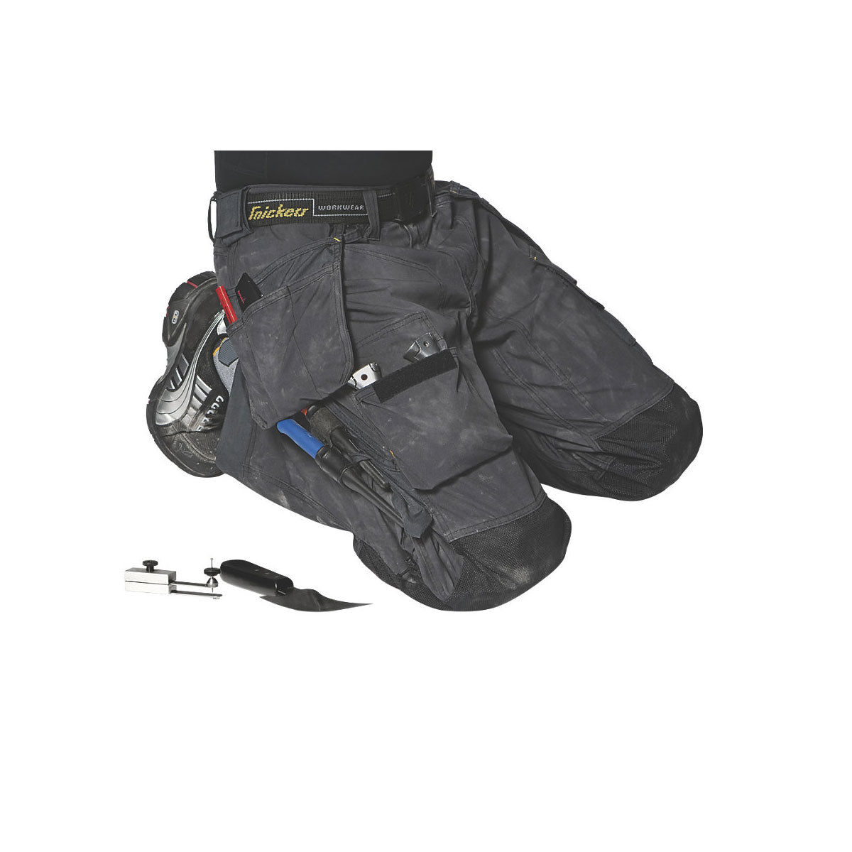 Snickers Work Trousers Mens Regular Fit Grey Breathable Multi Pockets W41 L32 - Image 2