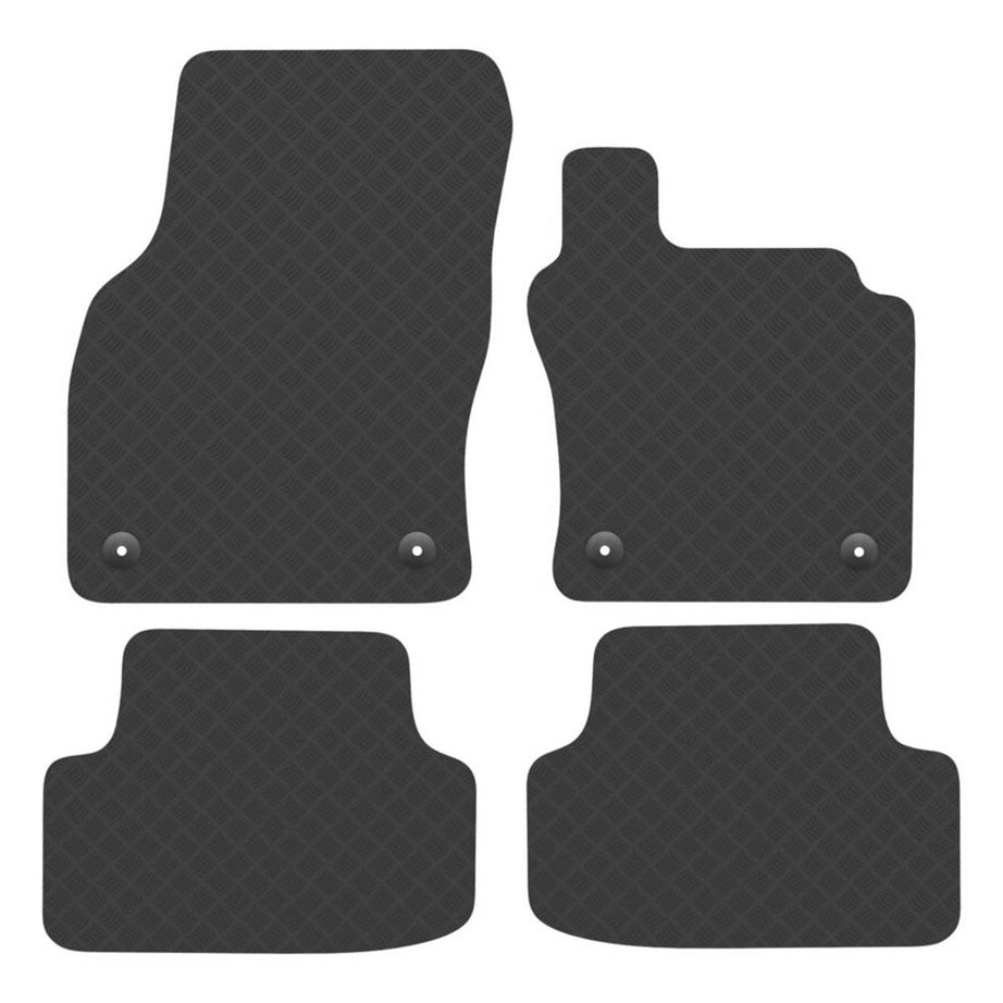 Car Mat Co. Floor Mats Set Volkswagen Golf MK7 2013 - 2019 Rubber Black 4 Piece - Image 1