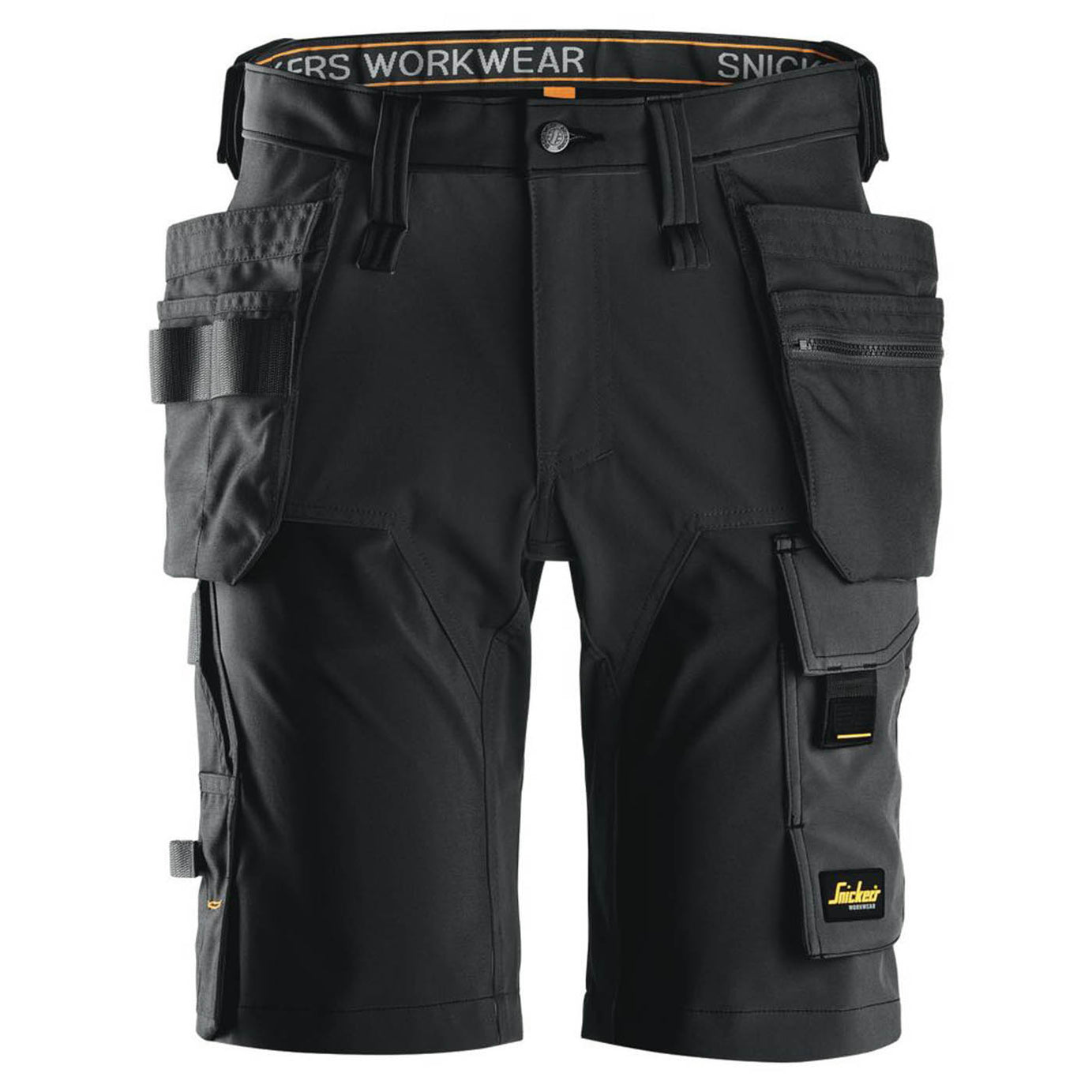 Snickers Work Shorts 6175 Mens Black Stretch Windproof Multi Pockets Cargo 35W - Image 1