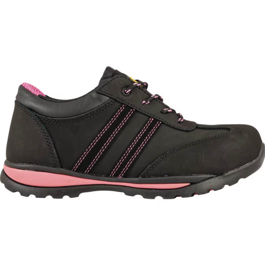 Amblers Safety Trainers Women's Standard Fit Black Leather Steel Toe Size 5 - Image 4