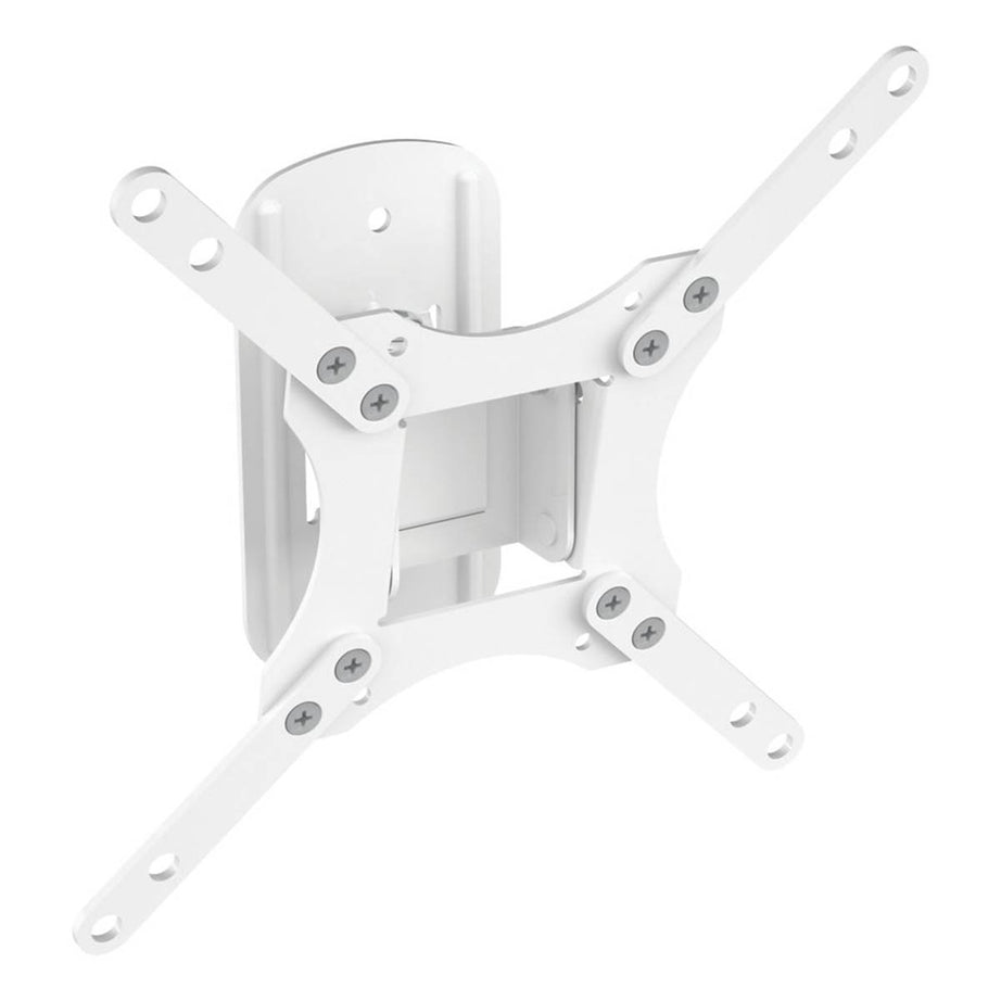 Monitor Wall Mount Bracket Swivel Tilt Slim Durable Strong White Up to 43" - Image 1