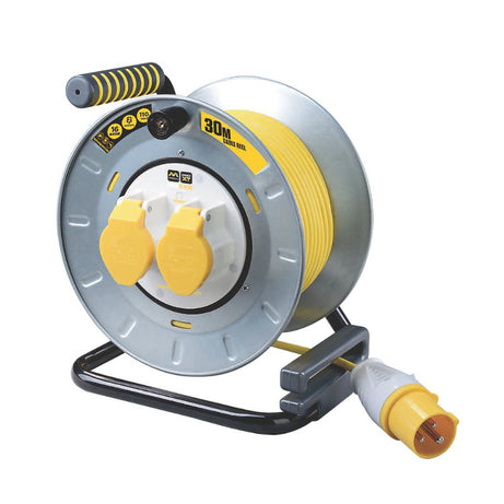 Pro XT Cable Reel 110V OTMU30162LV-XD IP44 Weather Resistant 16A 2-Gang 30m - Image 1
