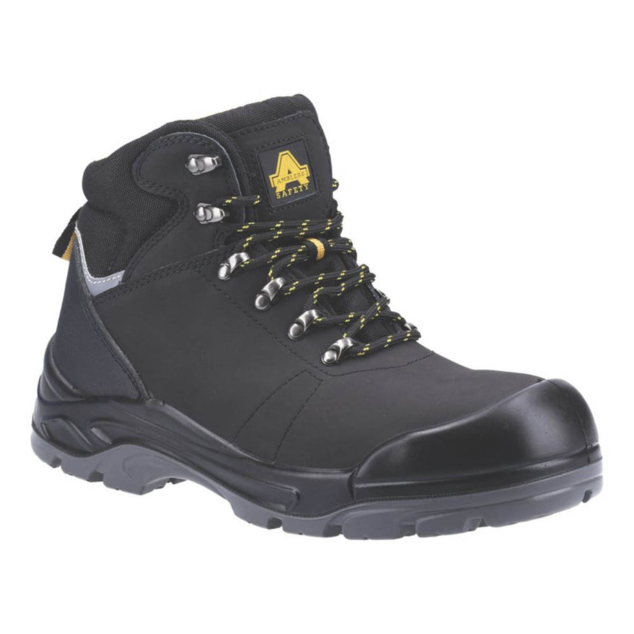 Amblers Safety Boots Leather Black Steel Toe Cap Water Resistant Size 6 - Image 1