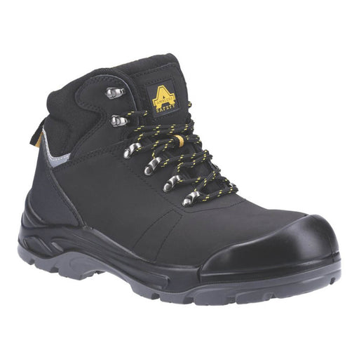 Amblers Safety Boots Mens Black Leather Steel Toe Cap Water Resistant Size 6 - Image 1