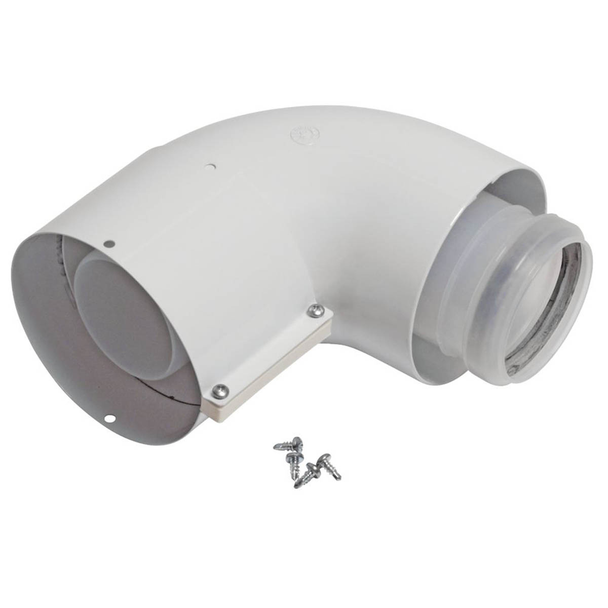 Vaillant Flue Elbow 60/100 White 87° Horizontal Or Vertical Installation - Image 1