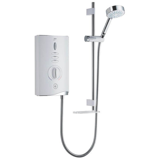 Mira Electric Shower 9kW 4Spray Pattern White Separate Controls Fixings Supplied - Image 1