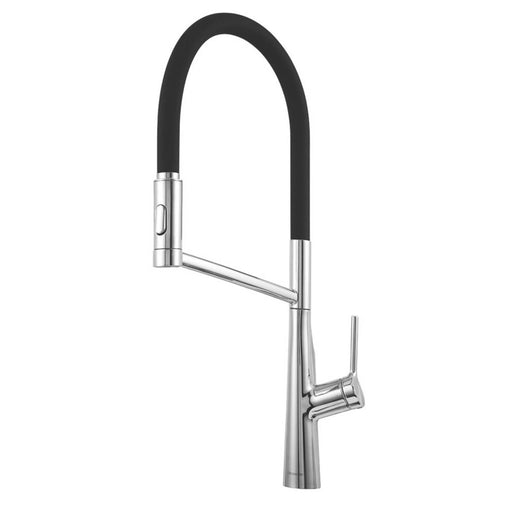 Pull-Off Kitchen Tap Twin Spray Head Faucet Chrome Tall Modern Swivel Spout - Image 1