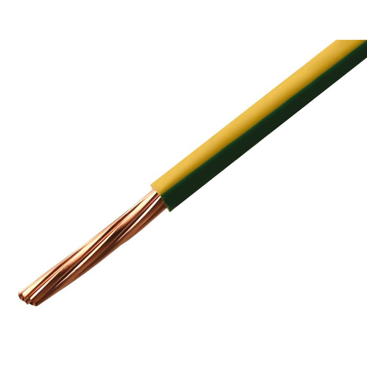 Electrical Conduit Cable PVC Sheated 6491B Green/Yellow 1-Core 10mm² 25m Drum - Image 1