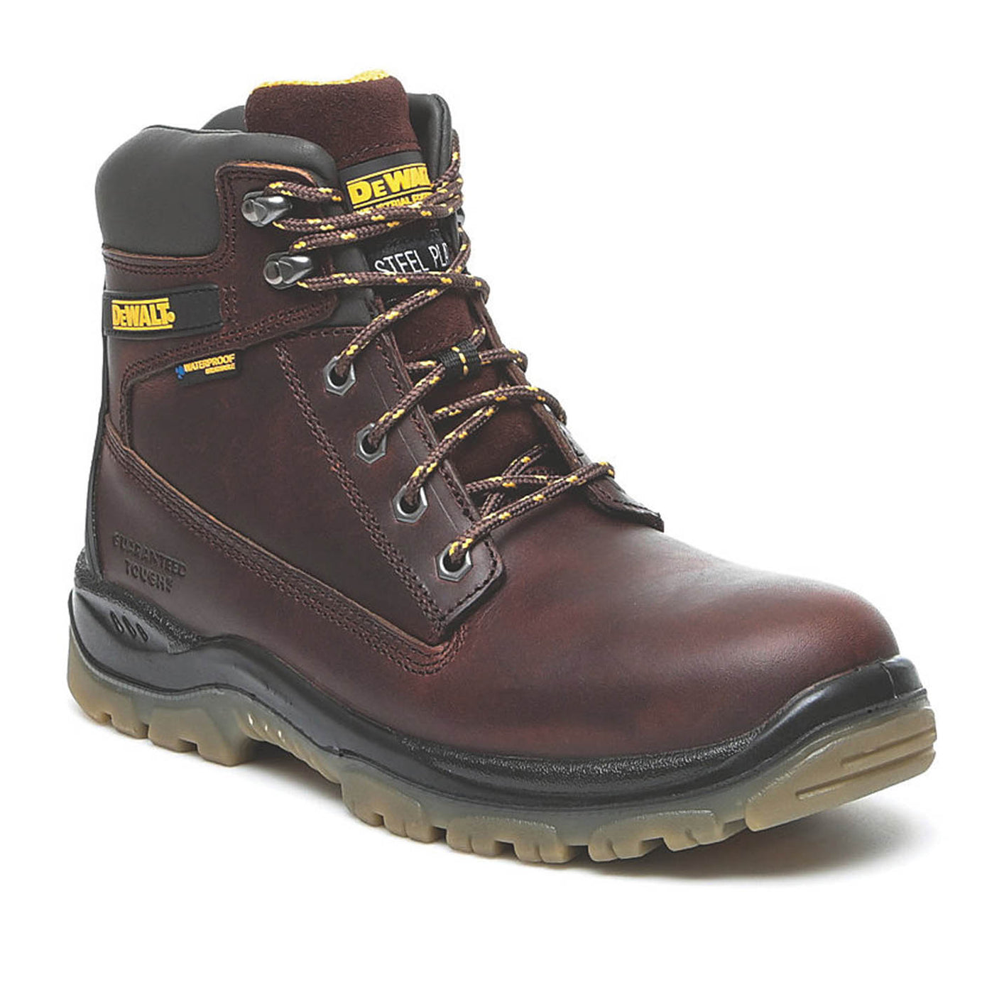 DeWalt Safety Boots Mens Wide Fit Brown Waterproof Work Shoes Steel Toe Size 10 - Image 1