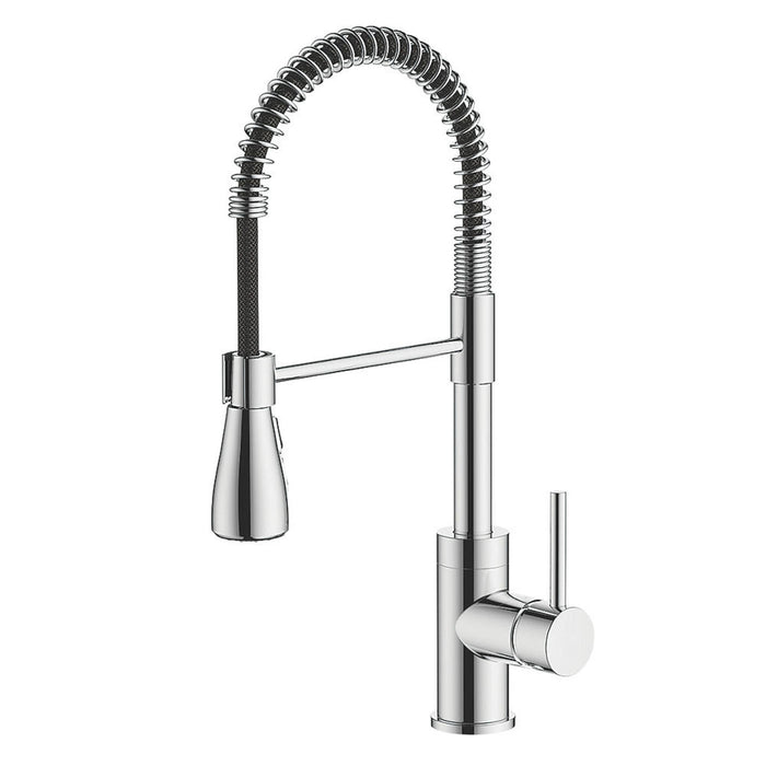 Kitchen Tap Mono Mixer Chrome Single Lever Pull Out Spout Modern Faucet - Image 1