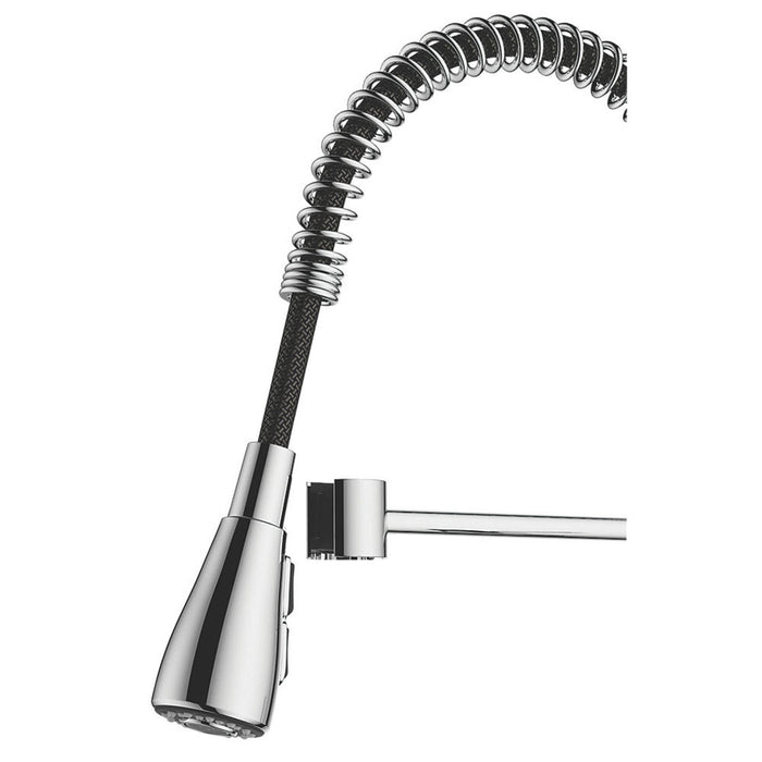 Kitchen Tap Mono Mixer Chrome Single Lever Pull Out Spout Modern Faucet - Image 2