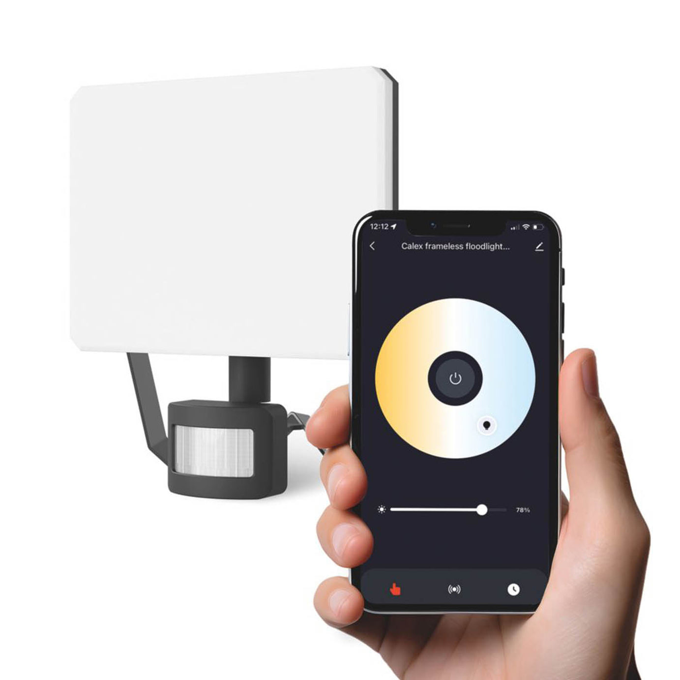 Calex  Outdoor LED Smart Frameless Floodlight Black 24W 2500lm - Image 4
