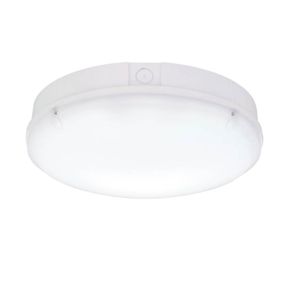 Saxby Outdoor Bulkhead LED Variable White Round Microwave Sensor Gloss White - Image 2