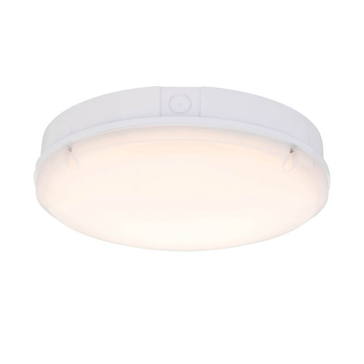 Saxby Outdoor Bulkhead LED Variable White Round Microwave Sensor Gloss White - Image 1