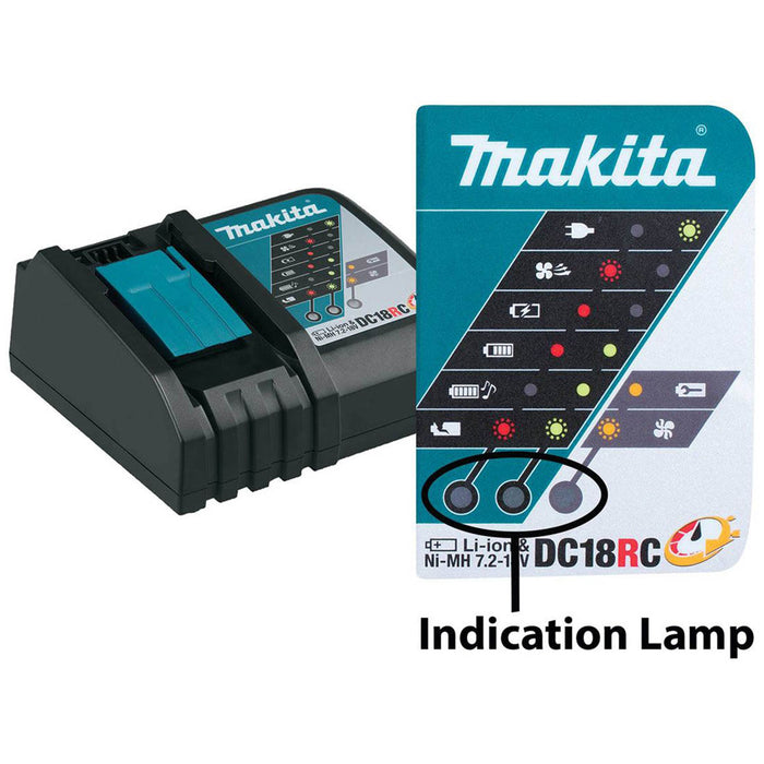 Makita Battery Charger Fast LXT Li-Ion 7.2/14.4/18V DC18RC Digital Power Display - Image 4