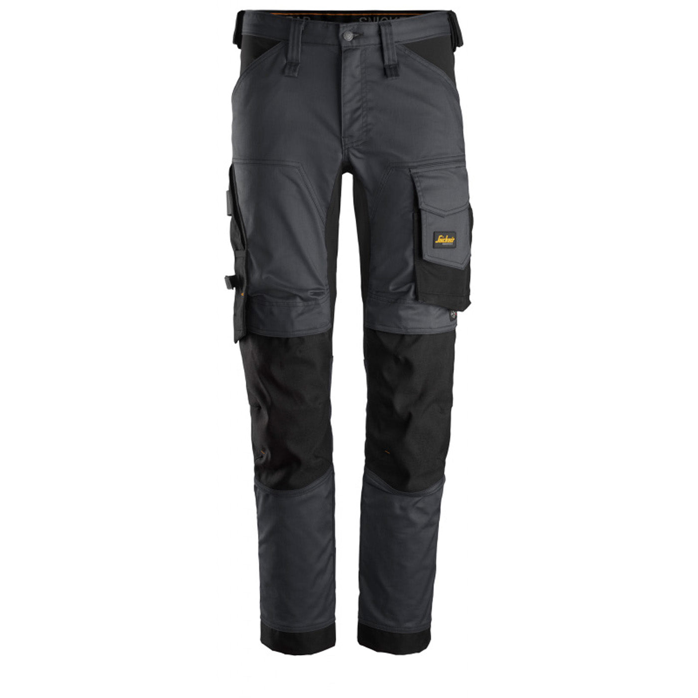 Snickers Work Trousers 6341 Grey Black Multi Pocket Slim Fit Stretch W30 L32 - Image 3